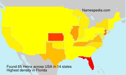 Surname Heina in USA Surname Heina in USA