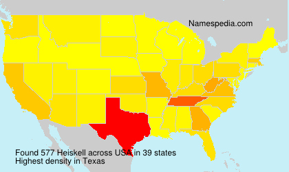 Surname Heiskell in USA Surname Heiskell in USA