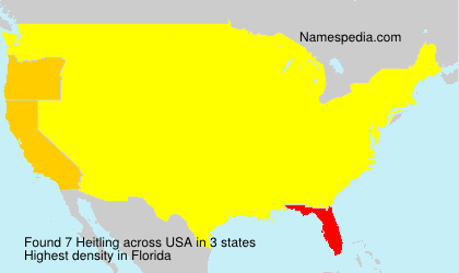 Surname Heitling in USA Surname Heitling in USA