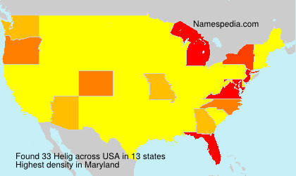 Surname Helig in USA Surname Helig in USA
