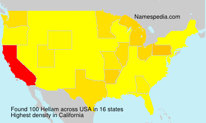 Surname Hellam in USA
