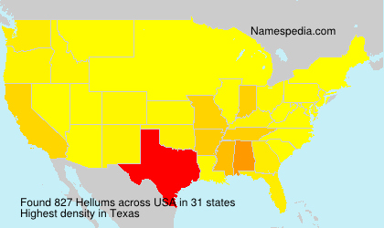 Surname Hellums in USA Surname Hellums in USA