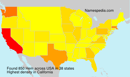 Surname Hem in USA Surname Hem in USA