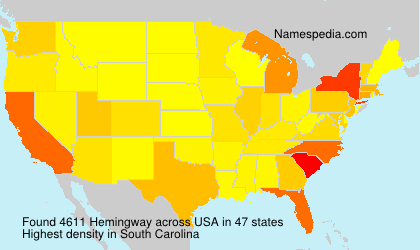 Surname Hemingway in USA Surname Hemingway in USA