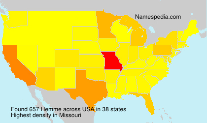 Surname Hemme in USA Surname Hemme in USA