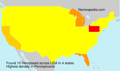 Surname Hempseed in USA Surname Hempseed in USA