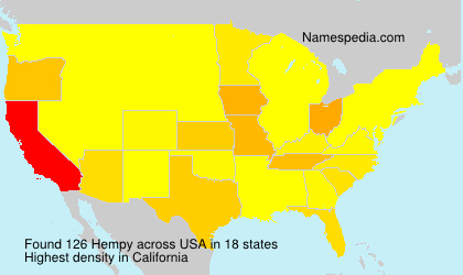 Surname Hempy in USA Surname Hempy in USA