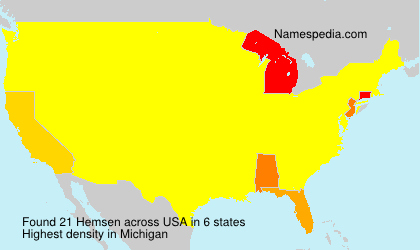 Surname Hemsen in USA Surname Hemsen in USA