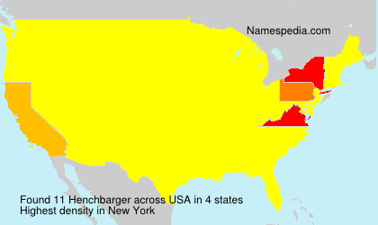 Surname Henchbarger in USA Surname Henchbarger in USA