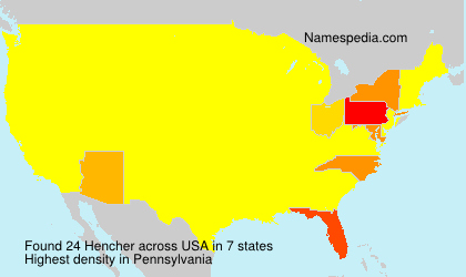 Surname Hencher in USA Surname Hencher in USA
