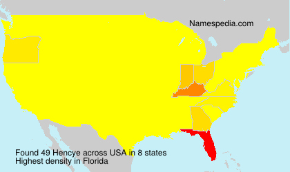 Surname Hencye in USA Surname Hencye in USA