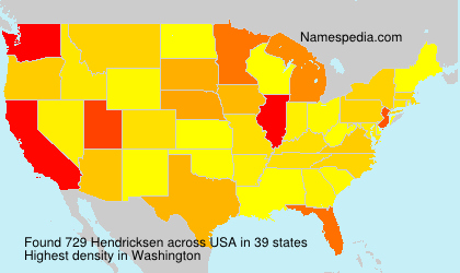 Surname Hendricksen in USA Surname Hendricksen in USA
