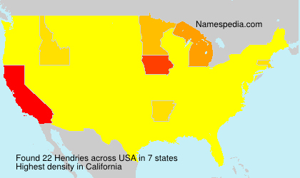 Surname Hendries in USA Surname Hendries in USA
