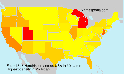 Surname Hendriksen in USA Surname Hendriksen in USA