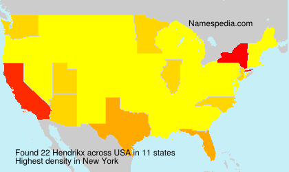 Surname Hendrikx in USA Surname Hendrikx in USA