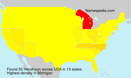 Surname Hendrixon in USA Surname Hendrixon in USA