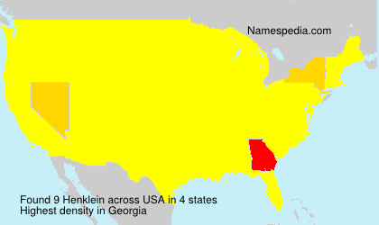Surname Henklein in USA Surname Henklein in USA