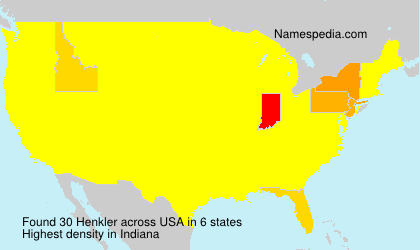 Surname Henkler in USA Surname Henkler in USA