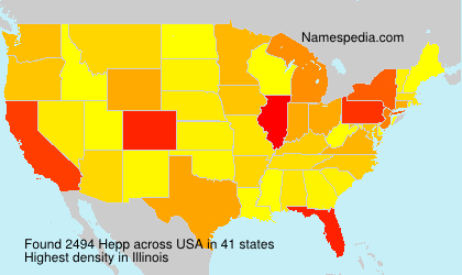 Surname Hepp in USA Surname Hepp in USA