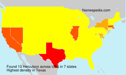 Surname Herculson in USA Surname Herculson in USA
