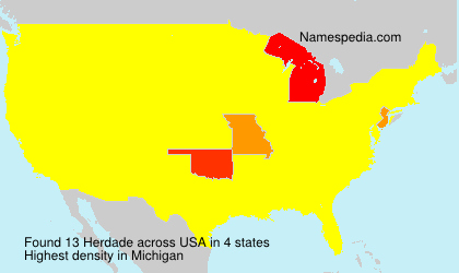 Surname Herdade in USA