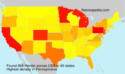 Surname Herder in USA Surname Herder in USA