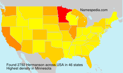 Surname Hermanson in USA Surname Hermanson in USA