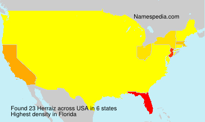 Surname Herraiz in USA Surname Herraiz in USA