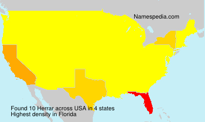 Surname Herrar in USA Surname Herrar in USA
