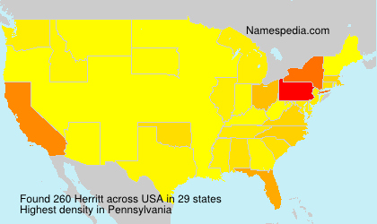 Surname Herritt in USA Surname Herritt in USA