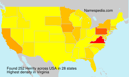 Surname Herrity in USA Surname Herrity in USA