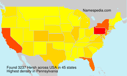 Surname Hersh in USA Surname Hersh in USA