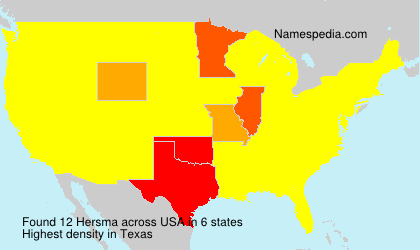 Surname Hersma in USA Surname Hersma in USA