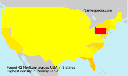 Surname Hertkorn in USA