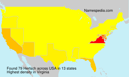 Surname Hertsch in USA Surname Hertsch in USA