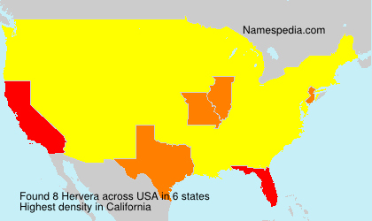 Surname Hervera in USA Surname Hervera in USA