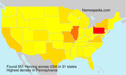 Surname Herzing in USA Surname Herzing in USA