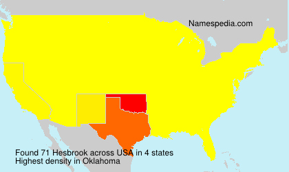 Surname Hesbrook in USA Surname Hesbrook in USA