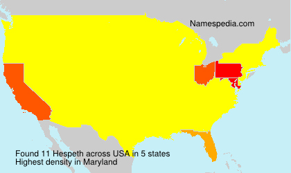 Surname Hespeth in USA Surname Hespeth in USA