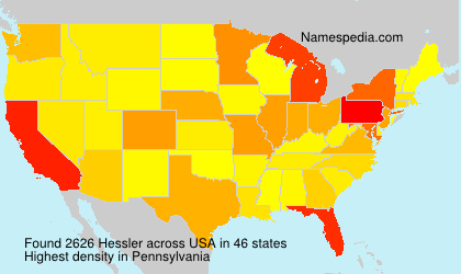 Surname Hessler in USA Surname Hessler in USA