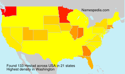 Surname Hestad in USA Surname Hestad in USA