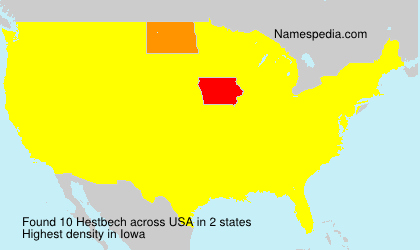 Surname Hestbech in USA Surname Hestbech in USA