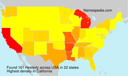 Surname Hesterly in USA Surname Hesterly in USA