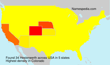Surname Hesterwerth in USA Surname Hesterwerth in USA