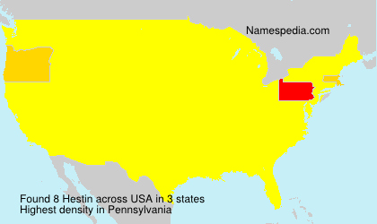 Surname Hestin in USA Surname Hestin in USA