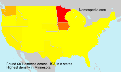 Surname Hestness in USA Surname Hestness in USA