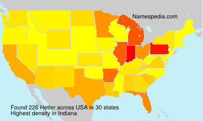 Surname Hetler in USA