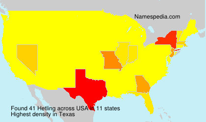 Surname Hetling in USA Surname Hetling in USA