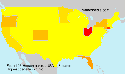 Surname Hetson in USA Surname Hetson in USA