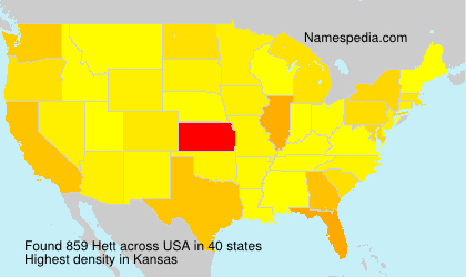 Surname Hett in USA Surname Hett in USA